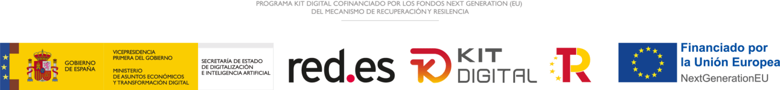 Logotipos de Gobierno de España, Red.es, Kit Digital y Unión Europea - NextGenerationEU